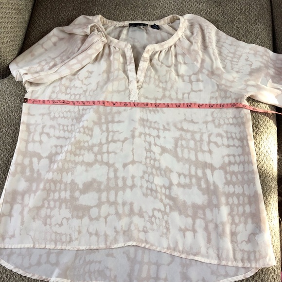 Cynthia Rowley Cream Print Popover Top - Picture 7 of 16